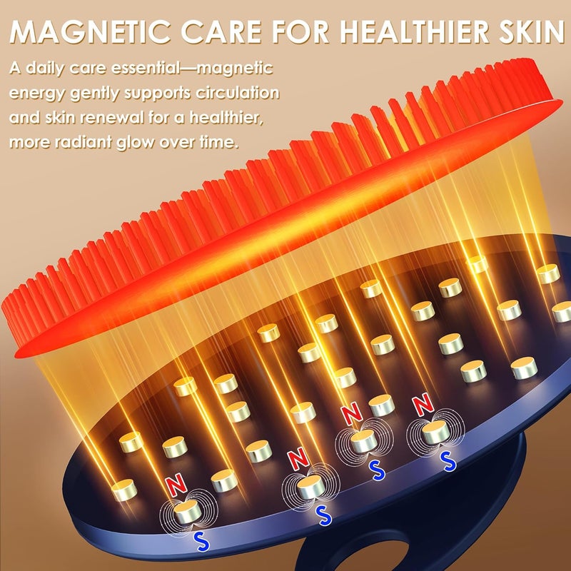 Innerneed Magnetic Silicone Body Scrubber for Shower – Soft, Hygienic Exfoliating Body Brush with Magnetic Core for Daily Cleansing, Circulation & Skin Vitality - Image 3